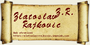 Zlatoslav Rajković vizit kartica